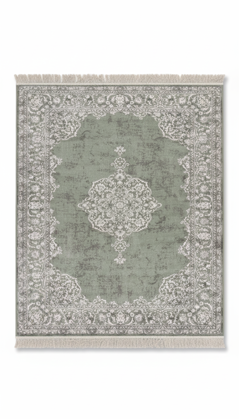 100/140 vintage, vert avec frange