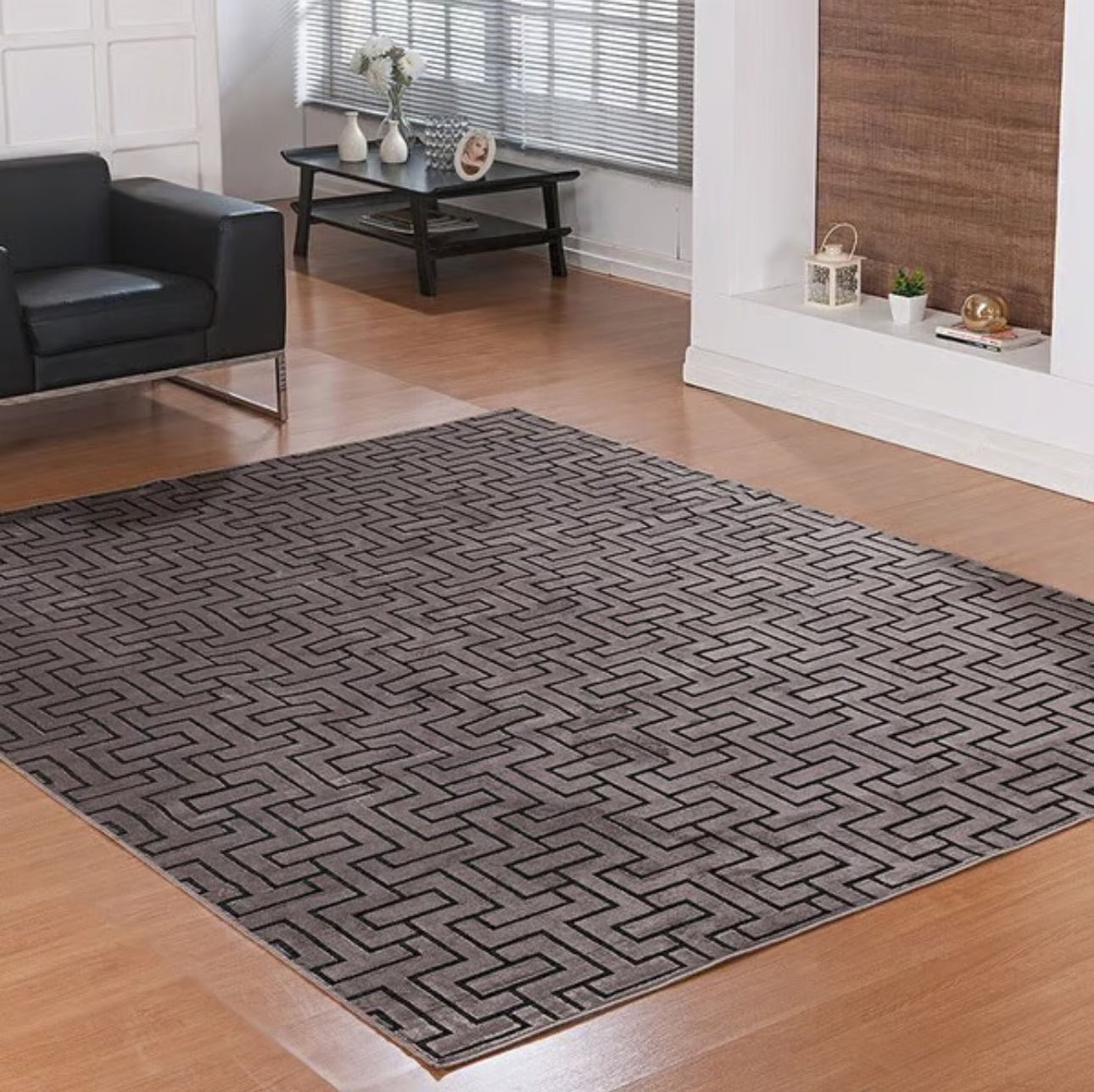 240/320 Tapis belga prime Viscose noir top unis en relief
