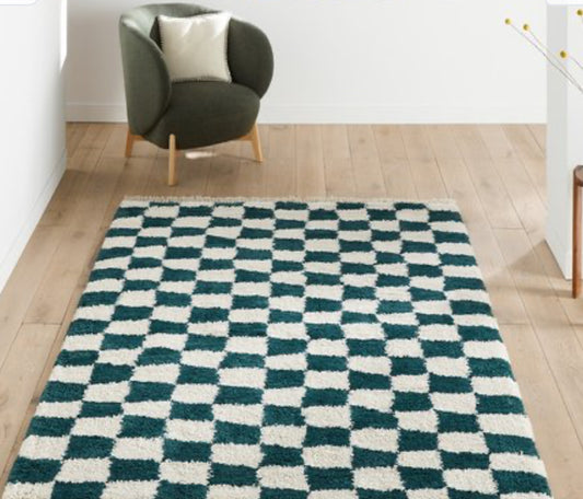 La Redoute en damier vert (sans franges)