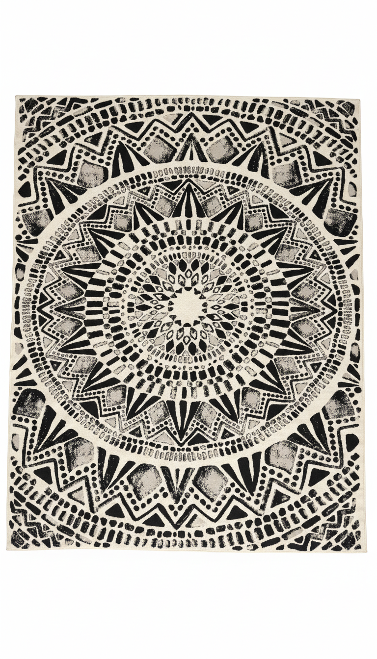 TAPIS VALLILA - Motif Abstrait Poils Ras - 160/200cm