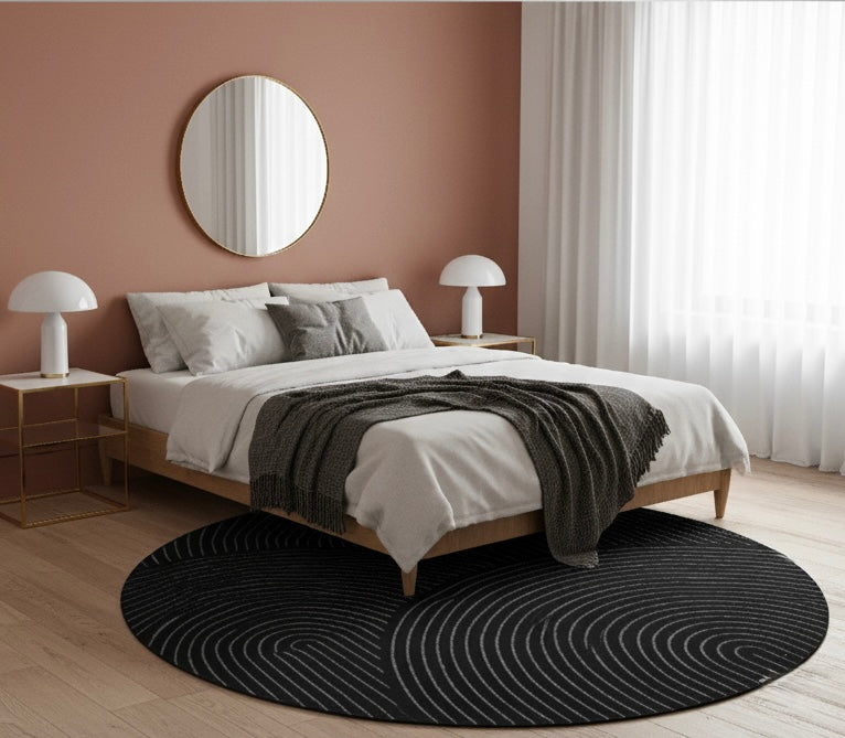 TAPIS OVA - Motif Abstrait Poils Ras - 160cm