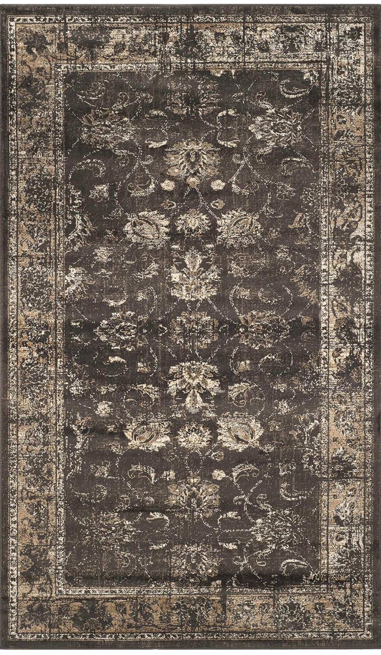 Tapis vintage marron 265/365