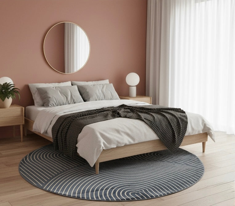 TAPIS OVA - Motif Abstrait Poils Ras - 160cm