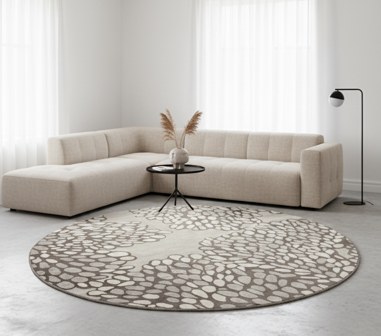 TAPIS OVAE - Motif Abstrait Poils Ras - 140cm