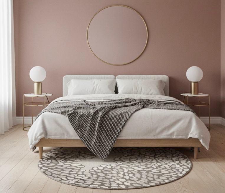 TAPIS OVAE - Motif Abstrait Poils Ras - 140cm