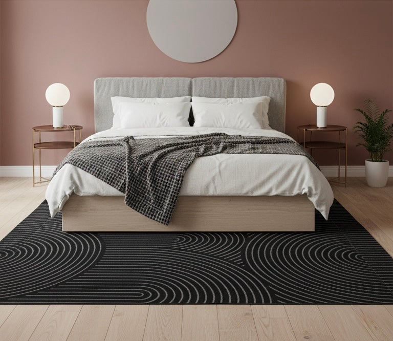 TAPIS ORGA - Motif Abstrait Poils Ras - 160/230cm