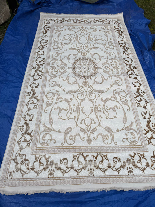 Tapis floral doré 200/350
