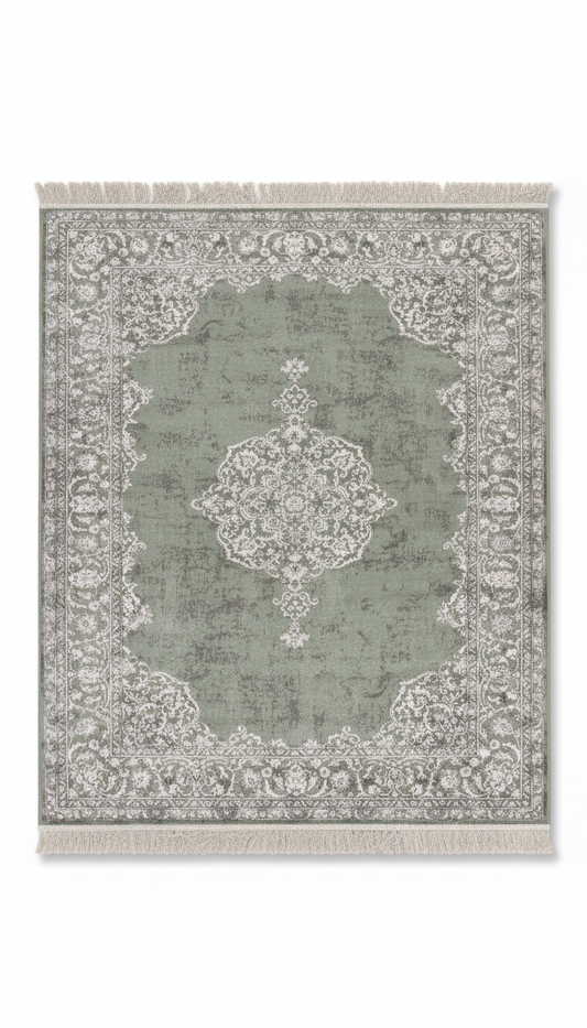 100/140 vintage, vert avec frange