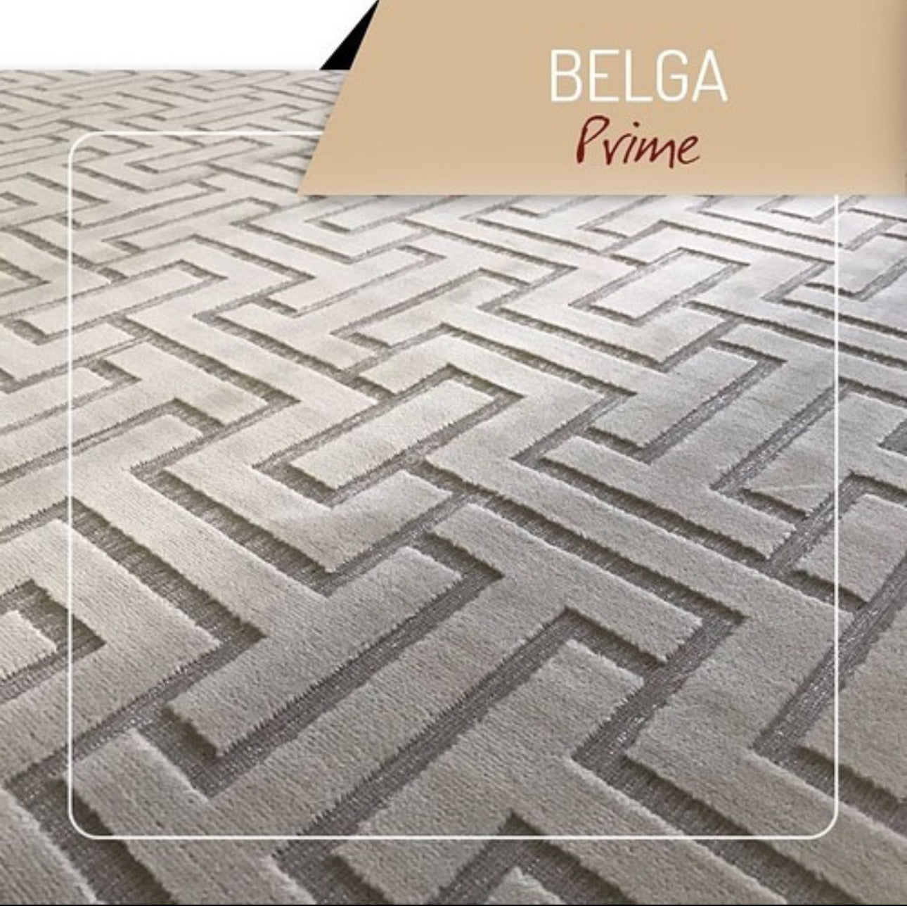 Tapis belga prime Viscose crème unis en relief 200/300