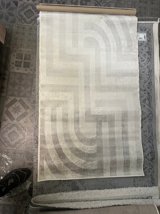 80/150 tapis moderne silver