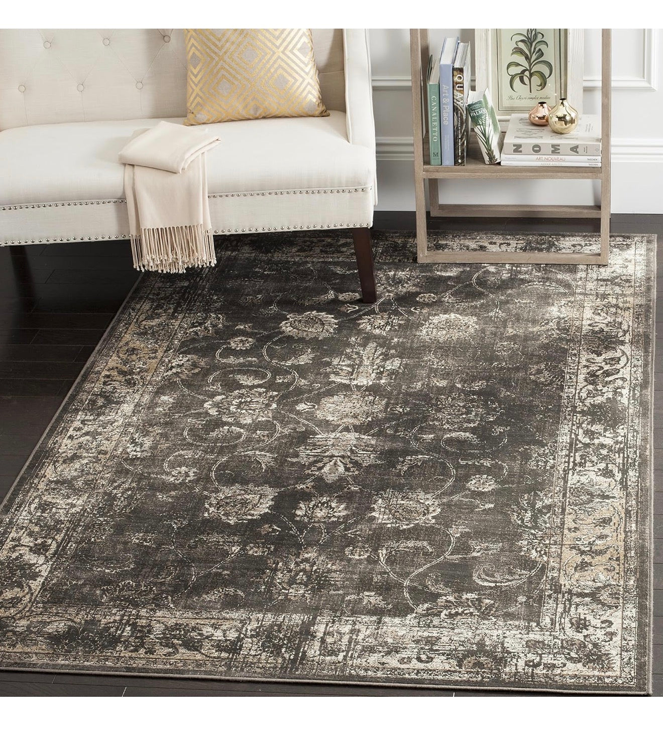 Tapis vintage marron 265/365