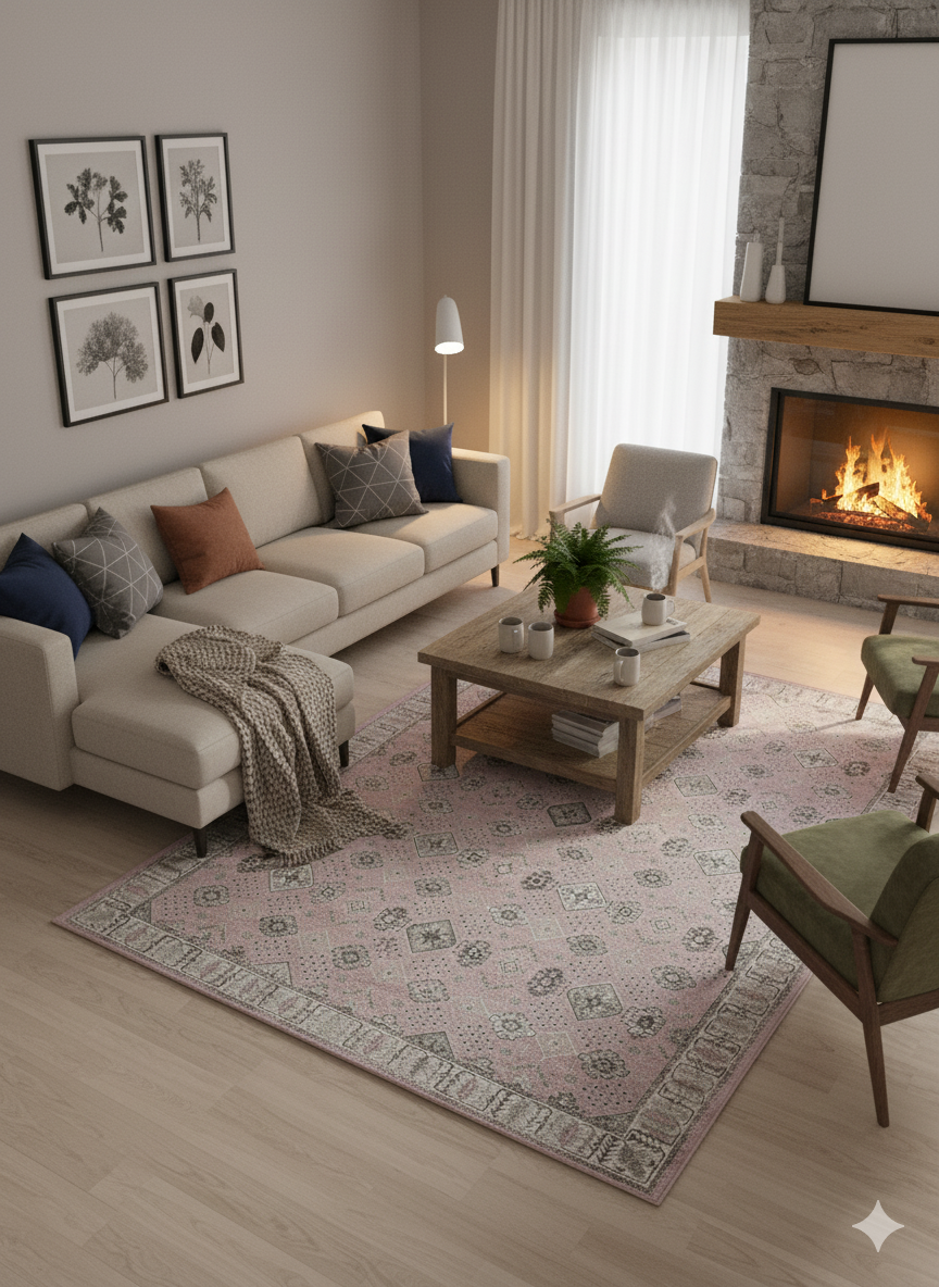 TAPIS BERBERE - Barbapapa