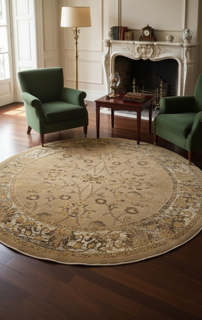 TAPIS ROND - Chenille - 180/180cm