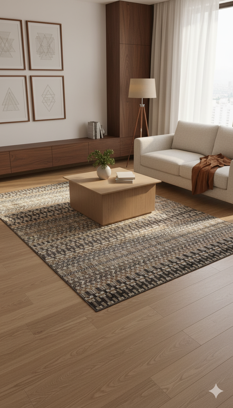 TAPIS mauve multicolore