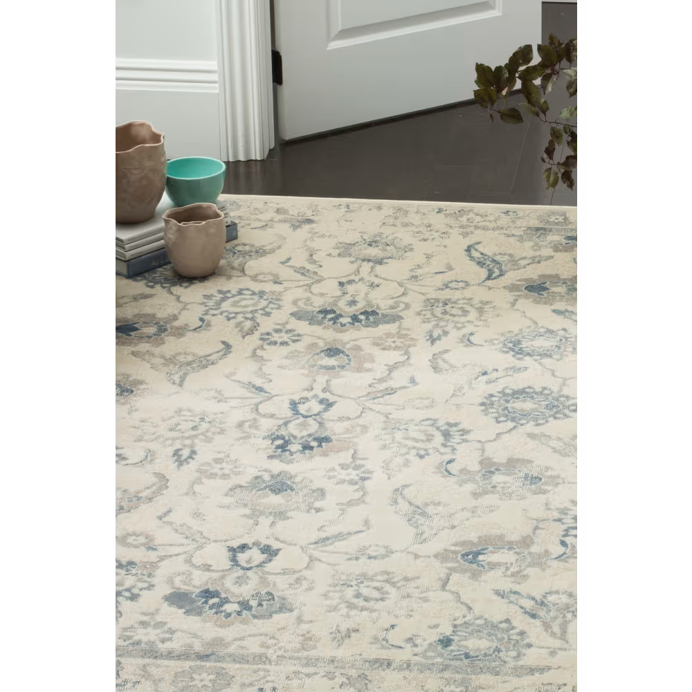VINTAGE - Tapis Viscose Bleu - 160/229cm (Maisons du Monde)